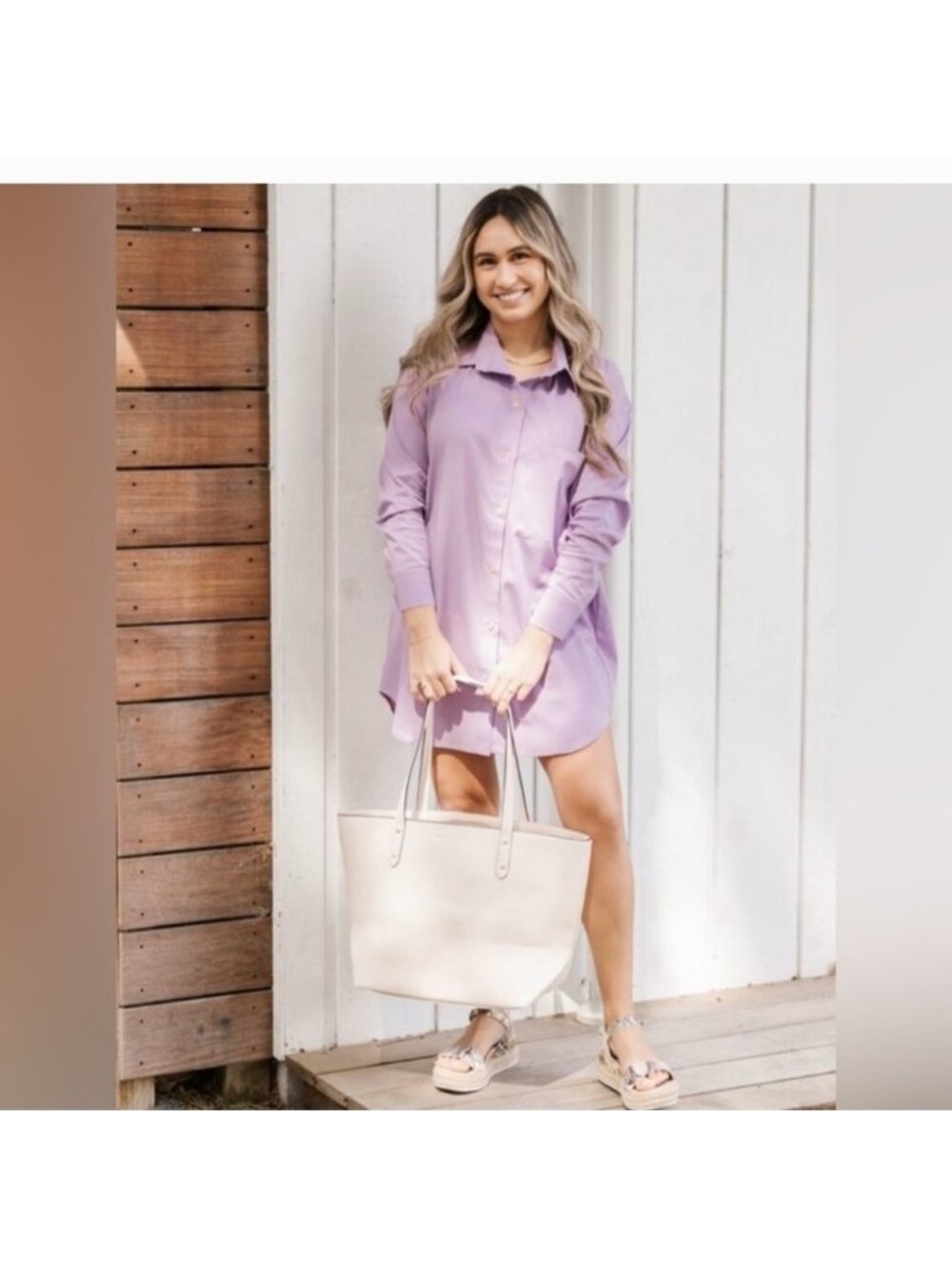 Smash and Tess Lilac Shirt Dress